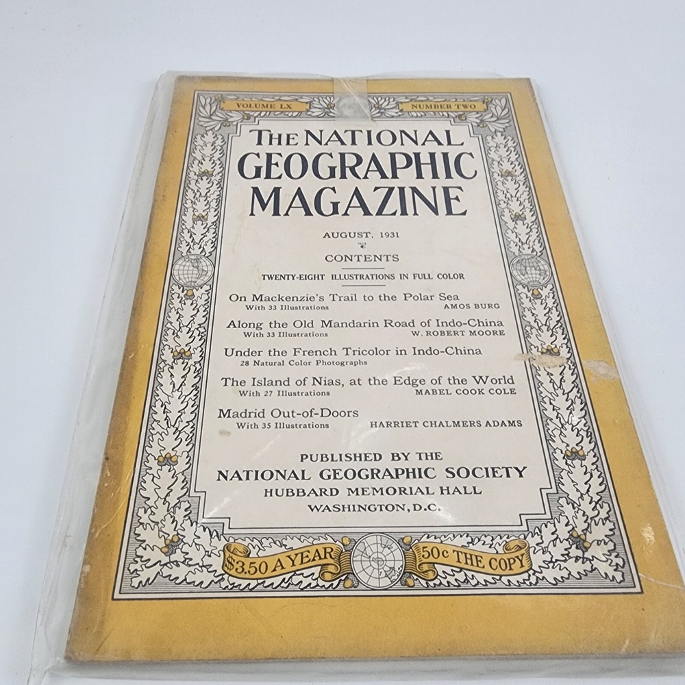 National Geographic Magazine August‎ 1931 No  Insert